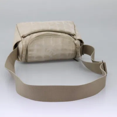 Pre-owned Chanel Travel Line Beige Nylon Shoulder Bag ()