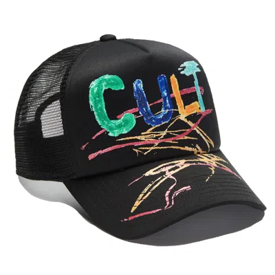Cult Of Individuality Hand Drawn Shimuchan Logo Foam Trucker Hat In Black
