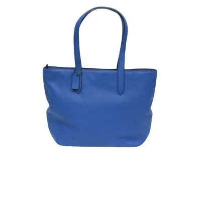 Pre-owned Coach Metropolitan Blue Leather Tote Bag ()