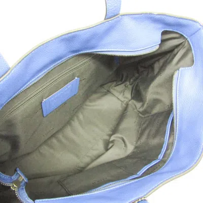 Pre-owned Coach Metropolitan Blue Leather Tote Bag ()