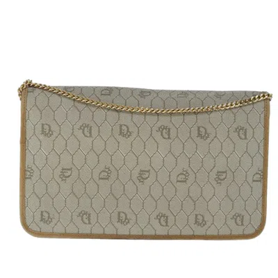 Pre-owned Dior Honeycomb Beige Canvas Shoulder Bag ()