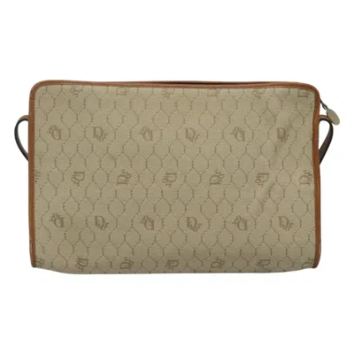 Pre-owned Dior Honeycomb Beige Canvas Shoulder Bag ()