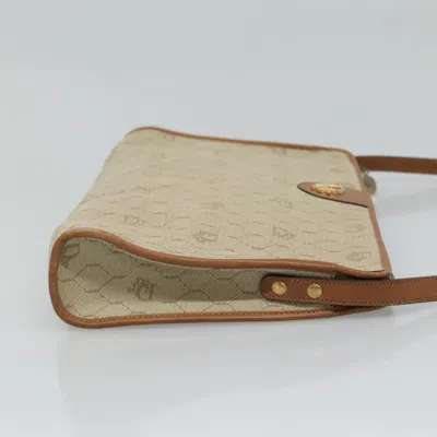 Pre-owned Dior Honeycomb Beige Canvas Shoulder Bag ()