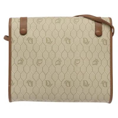 Pre-owned Dior Honeycomb Beige Canvas Shoulder Bag ()