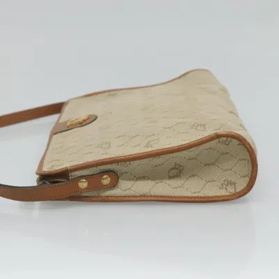 Pre-owned Dior Honeycomb Beige Canvas Shoulder Bag ()
