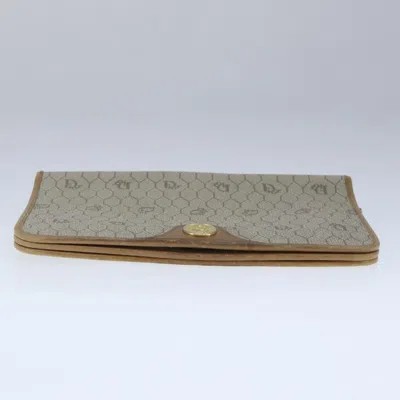 Pre-owned Dior Honeycomb Beige Canvas Shoulder Bag ()