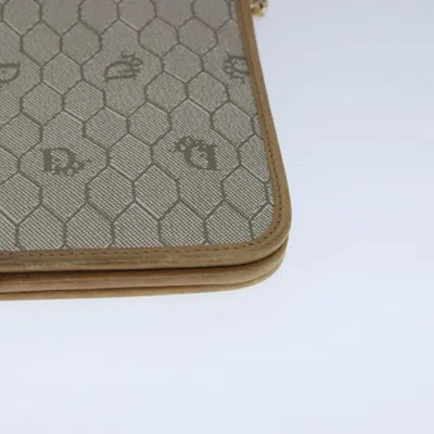 Pre-owned Dior Honeycomb Beige Canvas Shoulder Bag ()