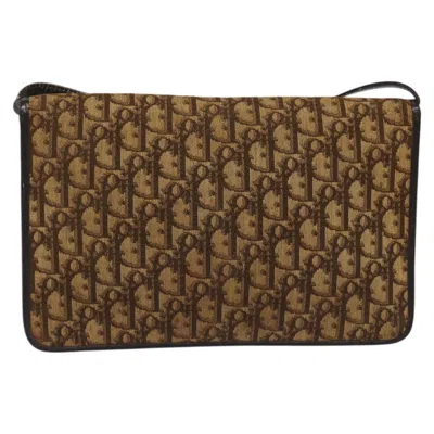 Pre-owned Dior Trotter Brown Canvas Shoulder Bag ()
