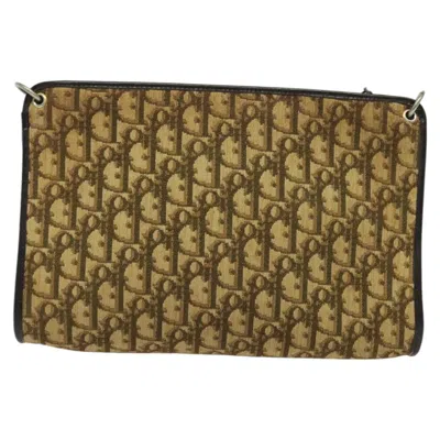 Pre-owned Dior Trotter Brown Canvas Shoulder Bag ()