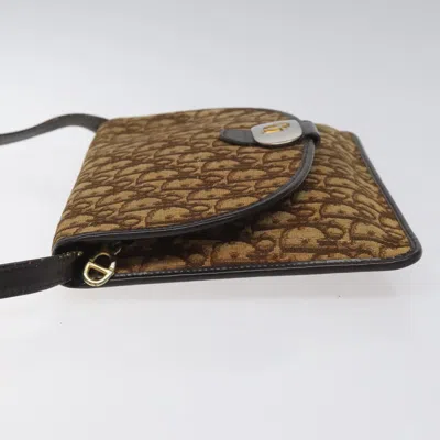 Pre-owned Dior Trotter Brown Canvas Shoulder Bag ()