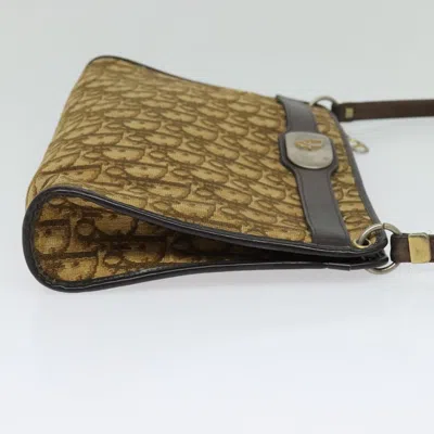 Pre-owned Dior Trotter Brown Canvas Shoulder Bag ()