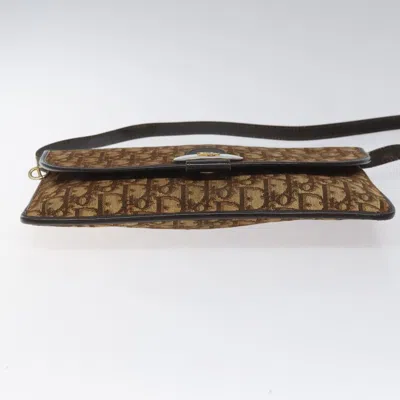 Pre-owned Dior Trotter Brown Canvas Shoulder Bag ()
