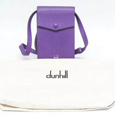 Pre-owned Dunhill Cadogan Purple Leather Shoulder Bag ()