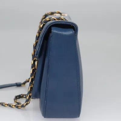 Pre-owned Fendi Bebaguette Blue Leather Shoulder Bag ()