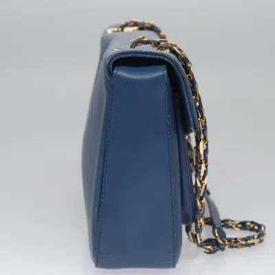 Pre-owned Fendi Bebaguette Blue Leather Shoulder Bag ()