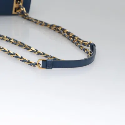 Pre-owned Fendi Bebaguette Blue Leather Shoulder Bag ()