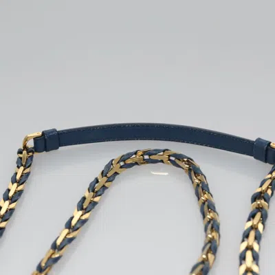 Pre-owned Fendi Bebaguette Blue Leather Shoulder Bag ()