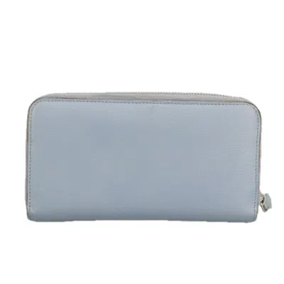 Pre-owned Fendi Continental Blue Leather Wallet  ()