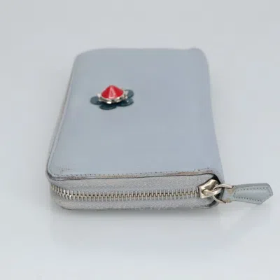Pre-owned Fendi Continental Blue Leather Wallet  ()
