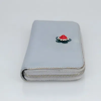 Pre-owned Fendi Continental Blue Leather Wallet  ()