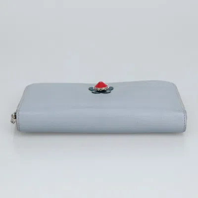 Pre-owned Fendi Continental Blue Leather Wallet  ()