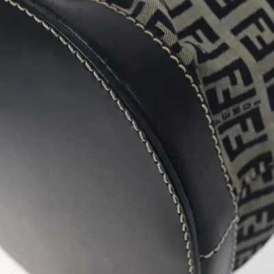 Pre-owned Fendi Palazzo Bucket Navy Canvas Shoulder Bag ()