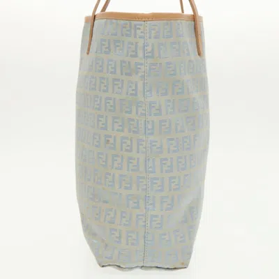 Pre-owned Fendi Zucchino Blue Canvas Tote Bag ()
