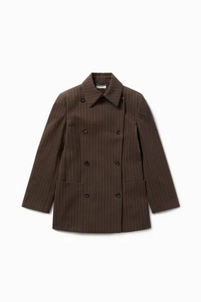 1989 Studio Pinstripe Blazer In Pink