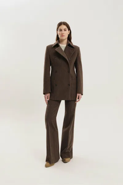 1989 Studio Pinstripe Blazer In Pink