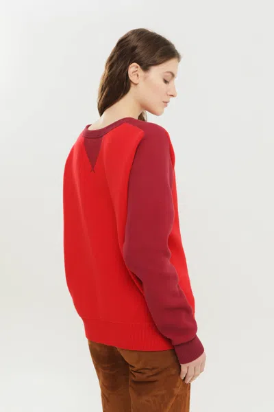 1989 Studio Stone Island Midnight Blue Nylon Bomber Jacket In Red