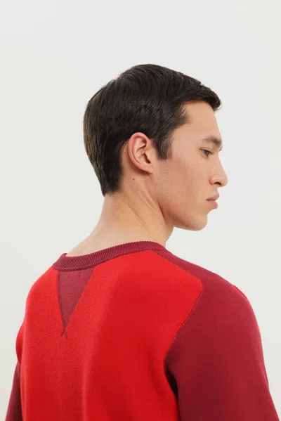 1989 Studio Stone Island Midnight Blue Nylon Bomber Jacket In Red