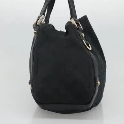 Pre-owned Gucci Abbey Black Canvas Tote Bag ()