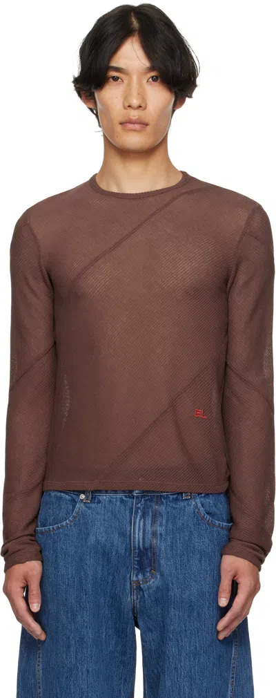 Eckhaus Latta ブラウン Spiral 長袖トップス In Brown