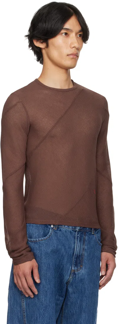 Eckhaus Latta ブラウン Spiral 長袖トップス In Brown