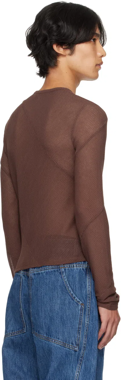 Eckhaus Latta ブラウン Spiral 長袖トップス In Brown