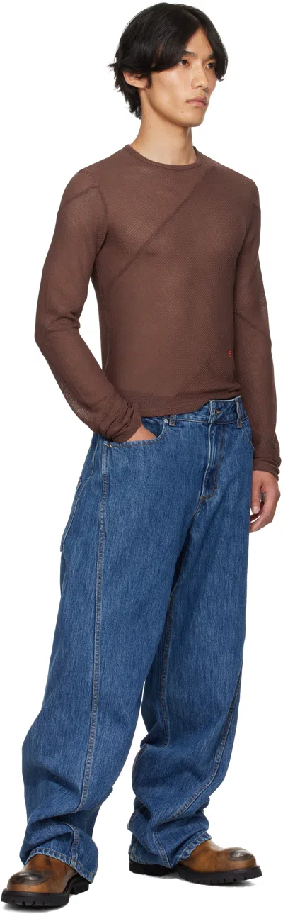 Eckhaus Latta ブラウン Spiral 長袖トップス In Brown