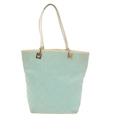 Pre-owned Gucci Gg Canvas Blue Canvas Tote Bag ()