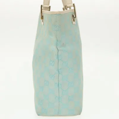 Pre-owned Gucci Gg Canvas Blue Canvas Tote Bag ()