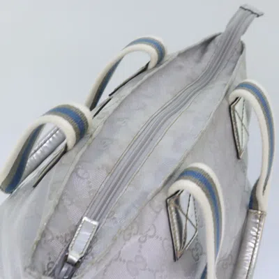 Pre-owned Gucci Gg Canvas Silver Canvas Tote Bag ()