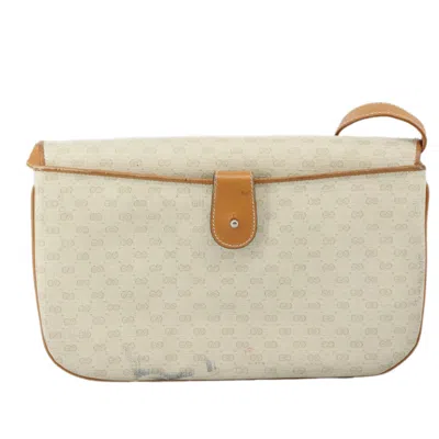 Pre-owned Gucci Gg Canvas White Canvas Shoulder Bag ()