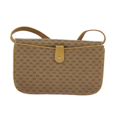 Pre-owned Gucci Micro Small Gg Canvas Beige Canvas Shoulder Bag ()