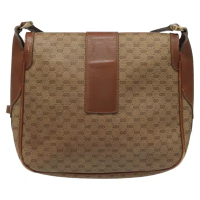 Pre-owned Gucci Micro Small Gg Canvas Brown Canvas Shoulder Bag ()