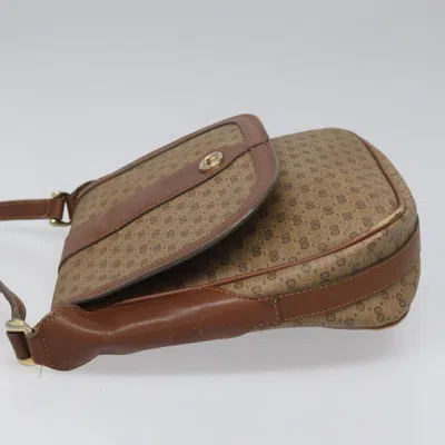 Pre-owned Gucci Micro Small Gg Canvas Brown Canvas Shoulder Bag ()
