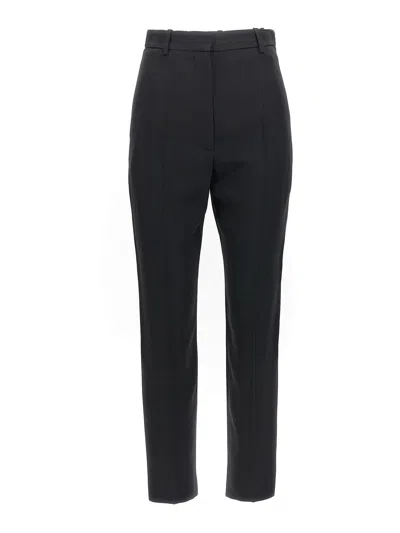 Alexander Mcqueen Crepe Pants With Straight Legs In 1000