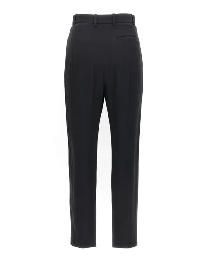 Alexander Mcqueen Crepe Pants With Straight Legs In 1000