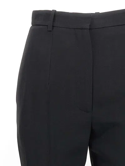 Alexander Mcqueen Crepe Pants With Straight Legs In 1000