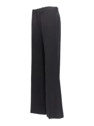 Chloé Broken-heel Low-rise Stretch-wool Pants In Black