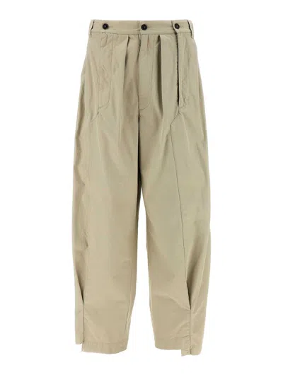 Dsquared2 Tailored Pleated Trousers With Button Detailing In Neutral