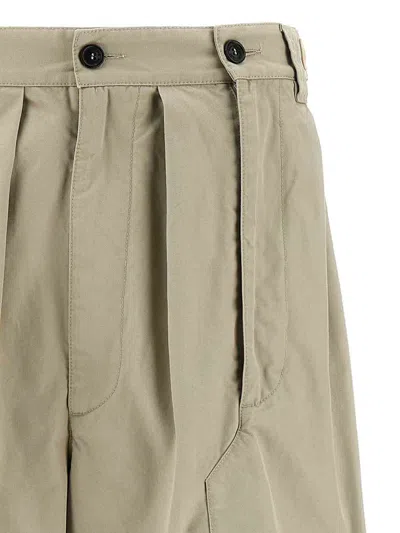 Dsquared2 Tailored Pleated Trousers With Button Detailing In Neutral