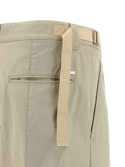 Dsquared2 Tailored Pleated Trousers With Button Detailing In Neutral